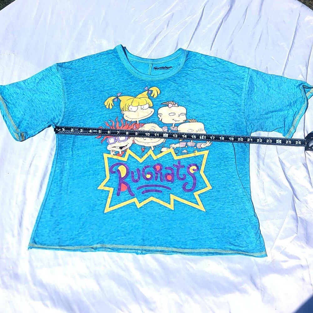 Nickelodeon Rugrats T-shirt Aqua Blue 90s Size Youth 12-16 or Adult S Relaxed